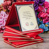 Kişiye Özel Kadife Kaplı Hediye Plaketi (12x16) - 2