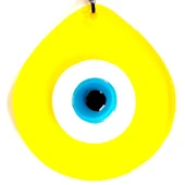 Mavi Nazar Boncuklu Sarı Renk Nazar Boncuklu Damla Desen El Yapımı Duvar Süsü Hediyelik Eşya thumbnail 3