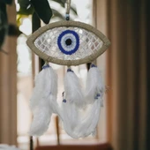 Nazar Boncuğu Motifli Göz Model Duvar Süsü El İşçiliği Duvar Dekoru thumbnail 1