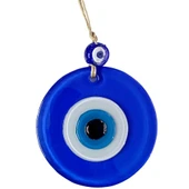 Mavi Nazar Boncuklu Duvar Süsü 10 Cm Cam Duvar Dekoru thumbnail 2