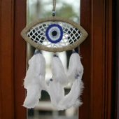 Nazar Boncuğu Motifli Göz Model Duvar Süsü El İşçiliği Duvar Dekoru thumbnail 4