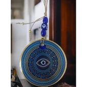 Yaldızlı Puantiyeli Nazar Boncuk Gözlü Duvar Süsü thumbnail 3