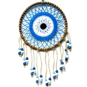 Petrol Mavisi Motifli Renkli Boncuklu El Yapımı Duvar Süsü thumbnail 1