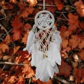 Yıldız Motifli Ekru Renk Düş Kapanı Hediyelik Duvar Süsü thumbnail 3