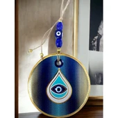 Puantiyeli Damla Desen Nazar Boncuklu Duvar Süsü Gözlü Duvar Dekoru - 3