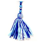 Ponponlu Nazar Boncuğu Desenli El Yapımı Mini Kapı, Duvar ve Araba Süsü thumbnail 2