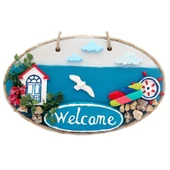 Sahil Kasabası Welcome Yazılı El Yapımı Kapı Süsü thumbnail 2