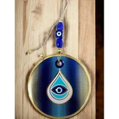 Puantiyeli Damla Desen Nazar Boncuklu Duvar Süsü Gözlü Duvar Dekoru - 1