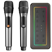 Microlab M60 Vega 100W RGB 2 Adet Kablosuz Mikrofonlu Bluetooth Karaoke Hoparlör (15.000mAh Batarya) thumbnail 3