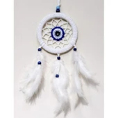 Zincir Örgülü 12 Santimetre Çapında Kuş Tüylü Duvar Süsü thumbnail 1