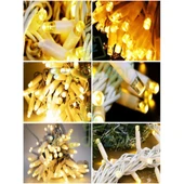 10m 100 Led IP65 Dış Mekan Led Işık Beyaz Kablo - 4