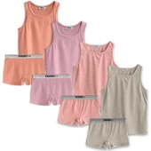 Yohannes Club, Kız Çocuk, Pamuklu Boxer&Atlet, Alt-Üst, (3 Çift ve 4 Çift Takım seçenekli) thumbnail 1