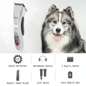 Evcil Havyan Pet Köpek Kedi Kırkma Çift Akülü Traş Makinesi CAC-868 thumbnail 1