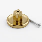 Tek Vidalı Düz Lüks Altın-Gold Düğme Metal Kulp Çekmece Mobilya Mutfak Dolabı Dolap Kulbu Kulplar thumbnail 5