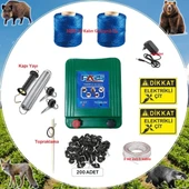 Elektrikli Sensörlü Ayı,Domuz Yaban Kovar Seti Ahşap Direk İzolatörlü thumbnail 1