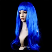 Mavi Renk Uzun Parti Peruğu - 1
