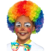 Rengarenk Kıvırcık Afro Peruk Bonus Saç - 1