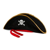 Yetişkin Boy Kadife Jack Sparrow Denizci Kaptan Jack Korsan Şapkası 50X20 CM - 1