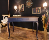 Wooding Mobilya 120 Cm Çekmeceli Masif Lacivert Ceviz Çalışma Masası - 4