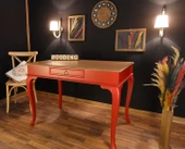 Wooding Mobilya 120 Cm Çekmeceli Masif Kırmızı Natürel Çalışma Masası thumbnail 5