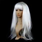 Beyaz Renk Peruk Saç - 1