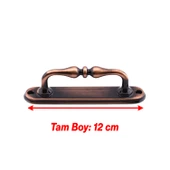 Eskitme Antik Bakır Metal Kapı Çekme Kolu 12 cm Dolap Mobilya Dolap Çekmece Tutamağı Kulp Kulpları thumbnail 2