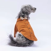 Pawstar Kahve Linen Look Kedi ve Küçük Irk Köpek Gömleği - 3