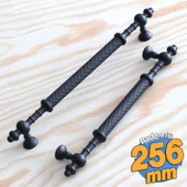 Ladin Siyah Metal Kulp 256 mm (25.6 cm) Mobilya Dolap Kapak Kulpları Kulbu Çekmece Mutfak Dolabı thumbnail 3