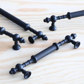 Ladin Siyah Metal Kulp 256 mm (25.6 cm) Mobilya Dolap Kapak Kulpları Kulbu Çekmece Mutfak Dolabı thumbnail 7