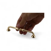 Yayık Gold Altın Metal 128 mm 12.8 cm Mobilya Mutfak Çekmece Dolap Kulpu Kulbu Kulpları thumbnail 2