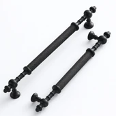 Ladin Siyah Metal Kulp 256 mm (25.6 cm) Mobilya Dolap Kapak Kulpları Kulbu Çekmece Mutfak Dolabı thumbnail 1