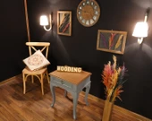 Wooding Mobilya Çekmeceli Masif Gri Natürel Komodin - Yan Sehpa thumbnail 5