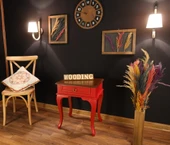 Wooding Mobilya Çekmeceli Masif Kırmızı Ceviz Komodin - Yan Sehpa thumbnail 2