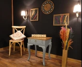 Wooding Mobilya Çekmeceli Masif Gri Natürel Komodin - Yan Sehpa thumbnail 2