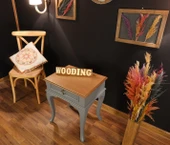 Wooding Mobilya Çekmeceli Masif Gri Natürel Komodin - Yan Sehpa thumbnail 3