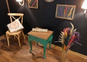 Wooding Mobilya Çekmeceli Masif Yeşil Natürel Komodin - Yan Sehpa - 5