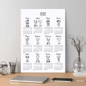 Kedili Poster Takvim, 2026 Kedili Duvar Takvimi thumbnail 1