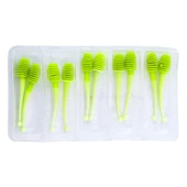 Silikon Kurt Yem - 2,1g 70mm - Fishack Wormix - 1 Adet - Yeşil/Beyaz - Karides Kokulu thumbnail 4