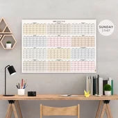 Amerikan Standardı 2026 Yıllık Planlayıcı Takvim, Pazar Başlangıç 2026 Takvim thumbnail 1