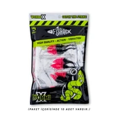 Silikon Kurt Yem - 3g 65mm - Fishack Wormix - 1 Adet - Pembe/Siyah - Karides Kokulu thumbnail 5