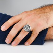 Hz Süleyman Mührü 925 Ayar Gümüş Yüzük - 2