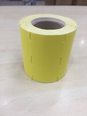 100X38 RAF ETİKETİ ORTADAN ÇELTEKLİ SARI 1 RULO 350 SARIM - 3