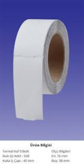 100X38 KARTON RAF ETİKETİ 250 Lİ 1 RULO - 2