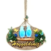 Mavi Kuşlu Hoşgeldiniz Yazılı Kapı Süsü thumbnail 2