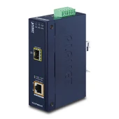 Endüstriyel 1-Port 100/1000X SFP <-> 1-Port 10/100/1000T 802.3bt PoE++ Media Converter<br>
Industrial 1-Port 100/1000X SFP to 1-Port 10/100/1000T 802.3bt PoE++ Media Converter - 1