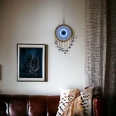 Örgülü Duvar Süsü Buz Mavisi Örgü Duvar Süsü thumbnail 2