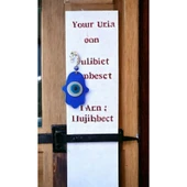 Nazar Boncuklu Şeffaf Mavi Fatma Ana Bereket Eli Cam Duvar Süsü thumbnail 3