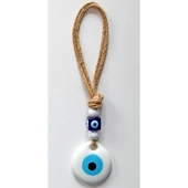 Beyaz Nazar Boncuklu El Yapımı Duvar Süsü thumbnail 1