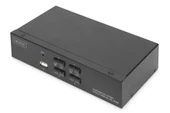 Digitus 4 Port USB 2.0 HDMI Tek Ekran Bağlantılı, 4K, KVM (Keyboard/Video Monitor/Mouse) Periferi (Çevre Cihazlarla (USB) Bağlantı Kurabilir) Switch, KVM bağlantı kablosu ürün beraberinde gelmektedir& - 1