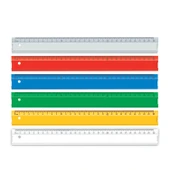 Ark Renkli Plastik Cetvel 30 cm Kod:005 - 1